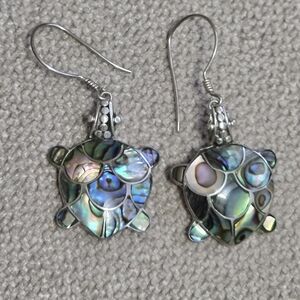 Abalone Turtle Earrings